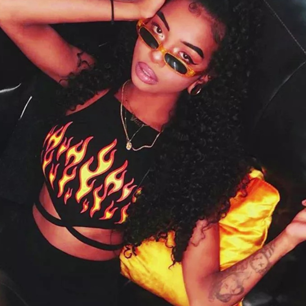 Crop Top With Flame 🔥